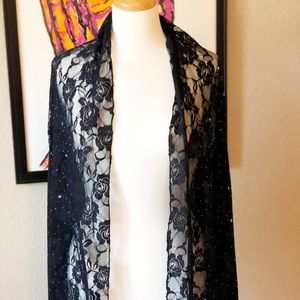 EUC Black lace Shawl